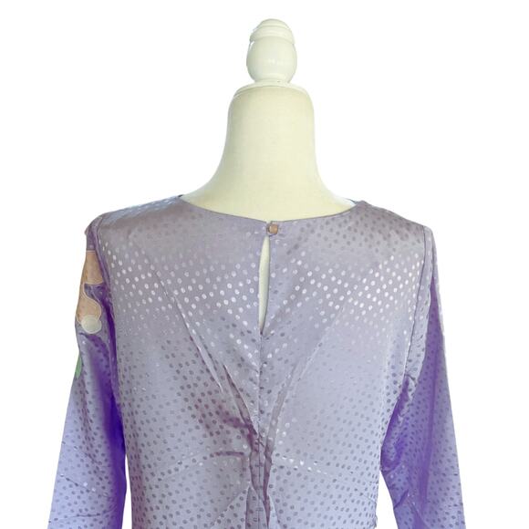 Vintage Hal Ferman Shift Midi Dress Dress 12 Purple - Picture 6 of 7